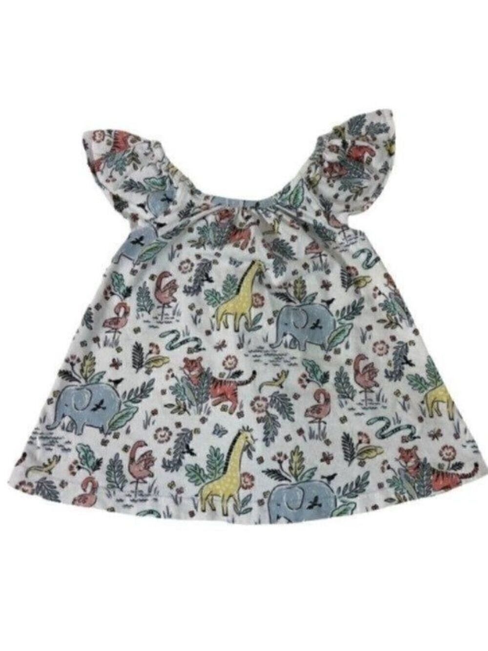 Dylan & Abby Safari Tunic Top size 18M Winged Sleeves Bow On Back